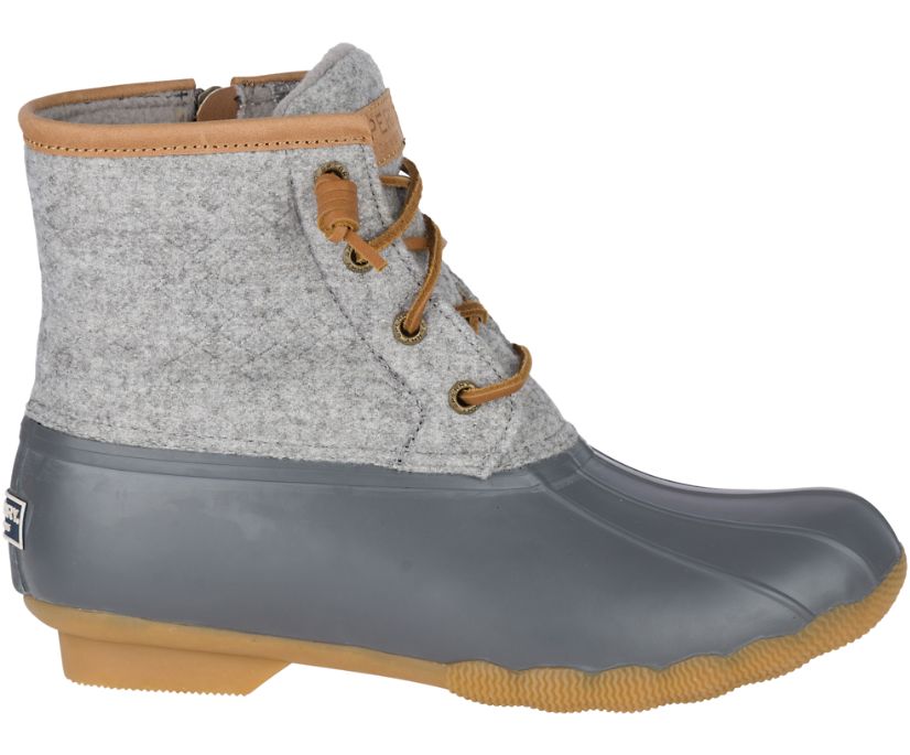 Sperry Saltwater Wool Embossed Thinsulate™ Duck Boots - Women's Duck Boots - Grey [CE1428357] Sperry